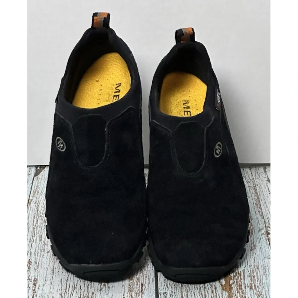 Merrell jungle Moc Size (4) Youth Junior Black Merrell Slip On Shoes Rubber Sole